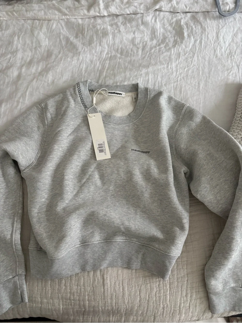 Madhappy Light Grey Logo Crewneck Sweatshirt NWT